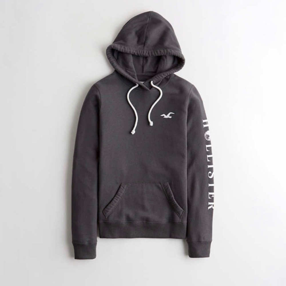 Hollister Print Logo Hoodie
